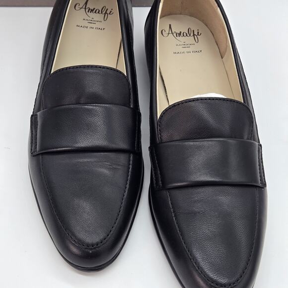 Amalfi by Rangoni Oresie Loafers Black NEW Sz 7.5 Classic Luxury Designer Preppy - Picture 2 of 7